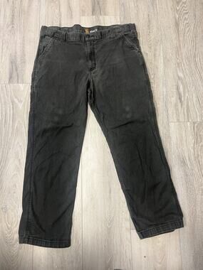 Carhartt Rugged Flex Relaxed Fit Work Pants Washed CharcoalGray Size 38x30